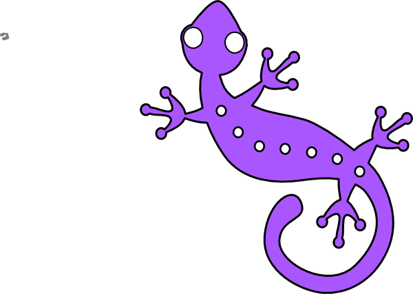 House Gecko Clip Art (600x427)
