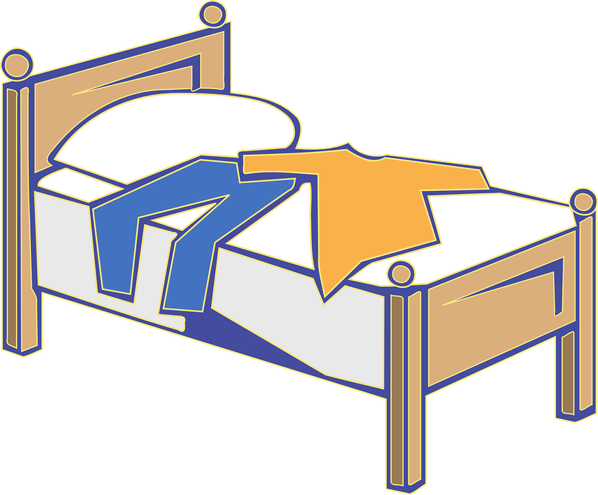 Bed Linens Clipart 2 By Janet - Bed Clipart Png (870x720)