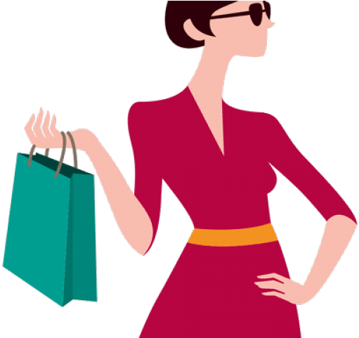 Women Bag Clipart Tall Woman - Shopping Vector Png (640x480)