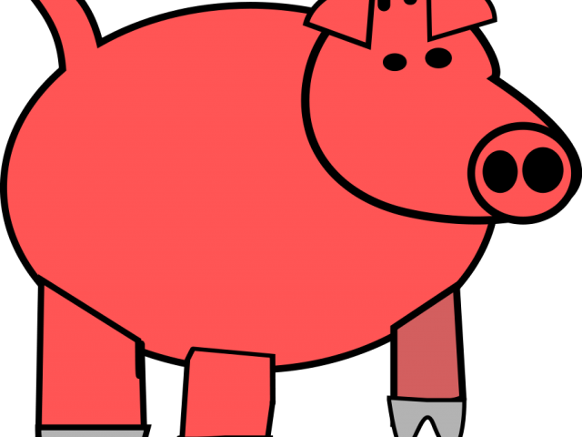 Pork Clipart Pig Mud - Cartoon Pig (640x480)