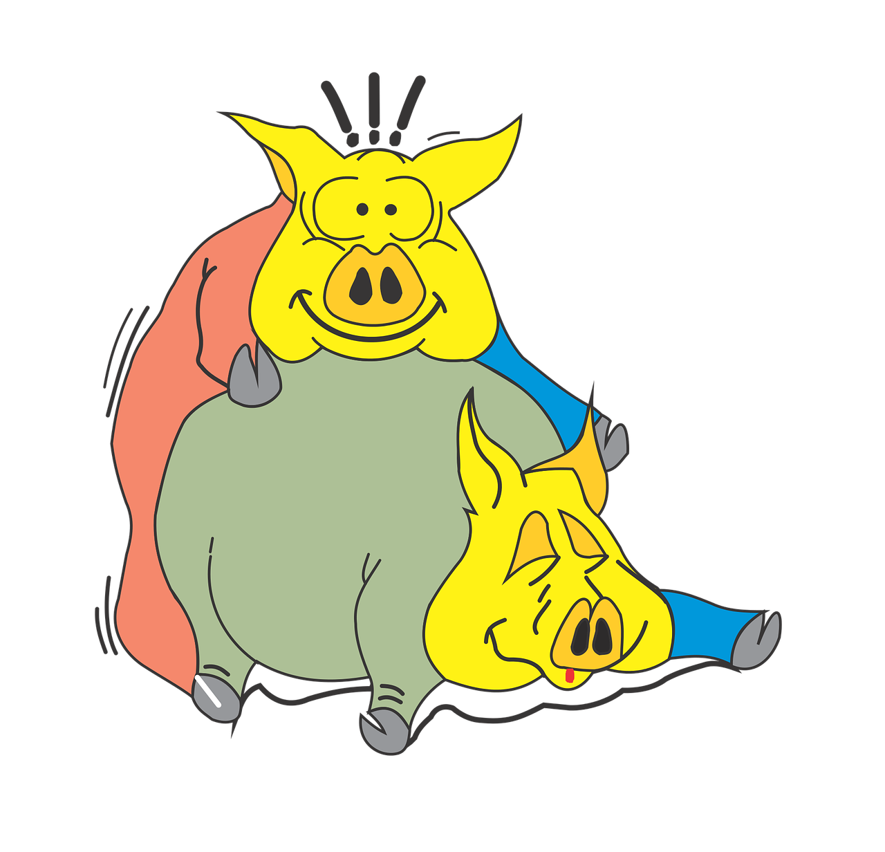 Couple,of,pigs,free Vector Graphics - Cartoon (1280x1232)