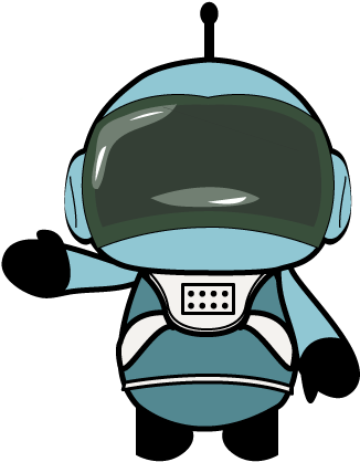 An Animated Illustration Of An Astronaut Floating In - Cartoon (350x423)