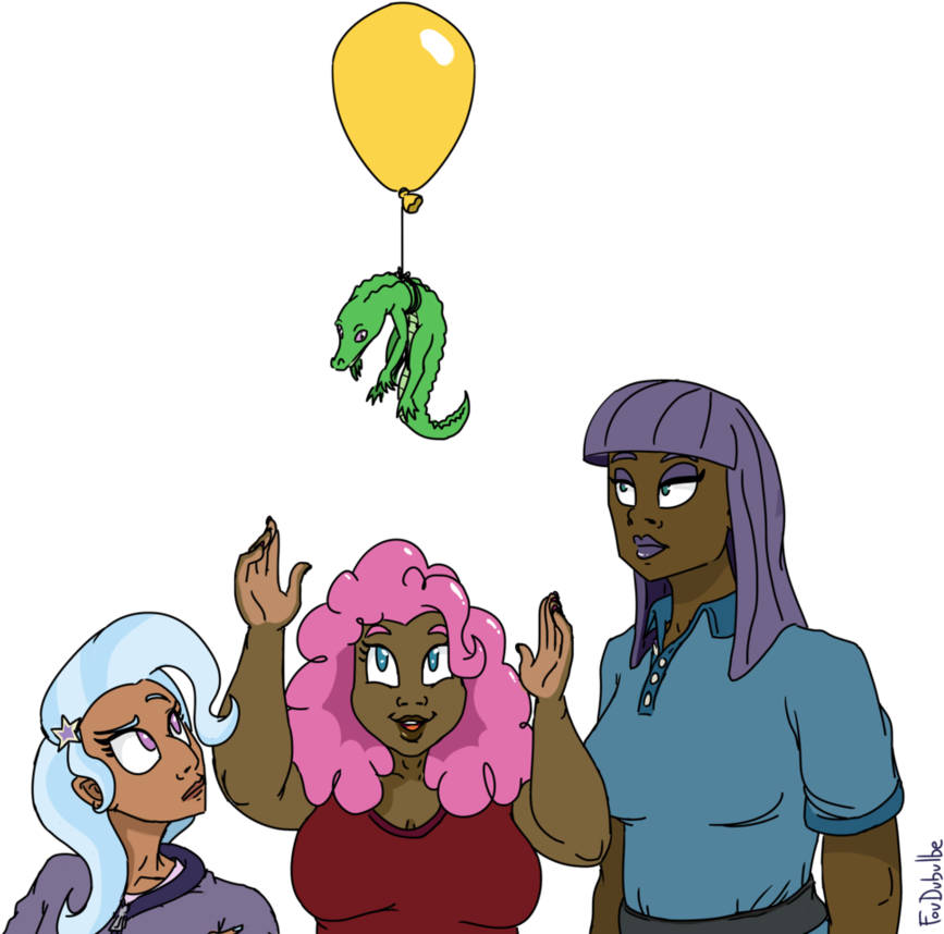 Foudubulbe, Balloon, Dark Skin, Floating, Gummy, Human, - Cartoon (917x872)