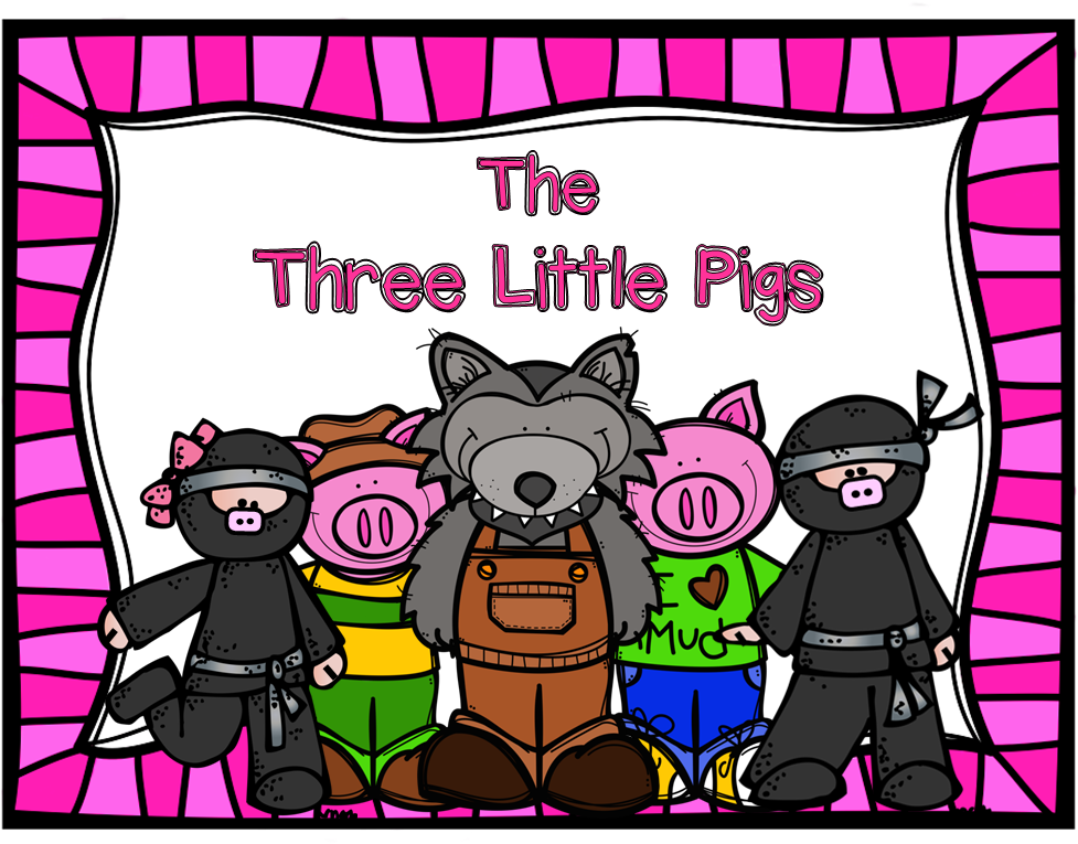 The Three Little Pigs Story Pack - Cartoon (979x1051)