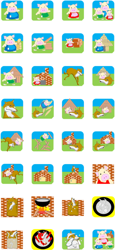 Stickers Opera Three Little Pigs - Stickers Opera Three Little Pigs (420x897)