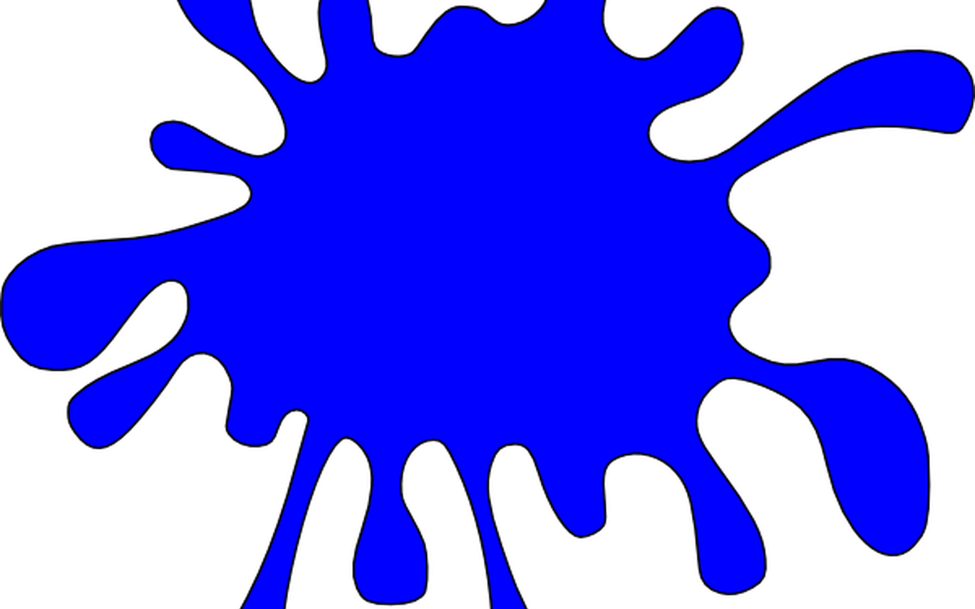 Dark Blue Splash Clip Art At Clkercom Vector Clip Art - Blue Paint Splatter Clipart (1368x855)