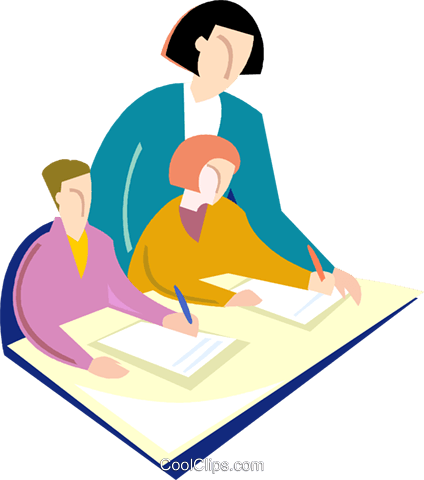 Tutoring Special Needs Children Royalty Free Vector - Inclusive Education Ppt (424x480)