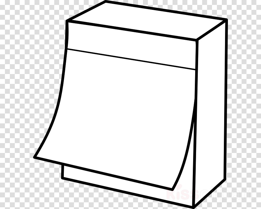 Sticky Notes Outline Clipart Post-it Note Paper Clip - Free Sleeping Cat Clipart (900x720)