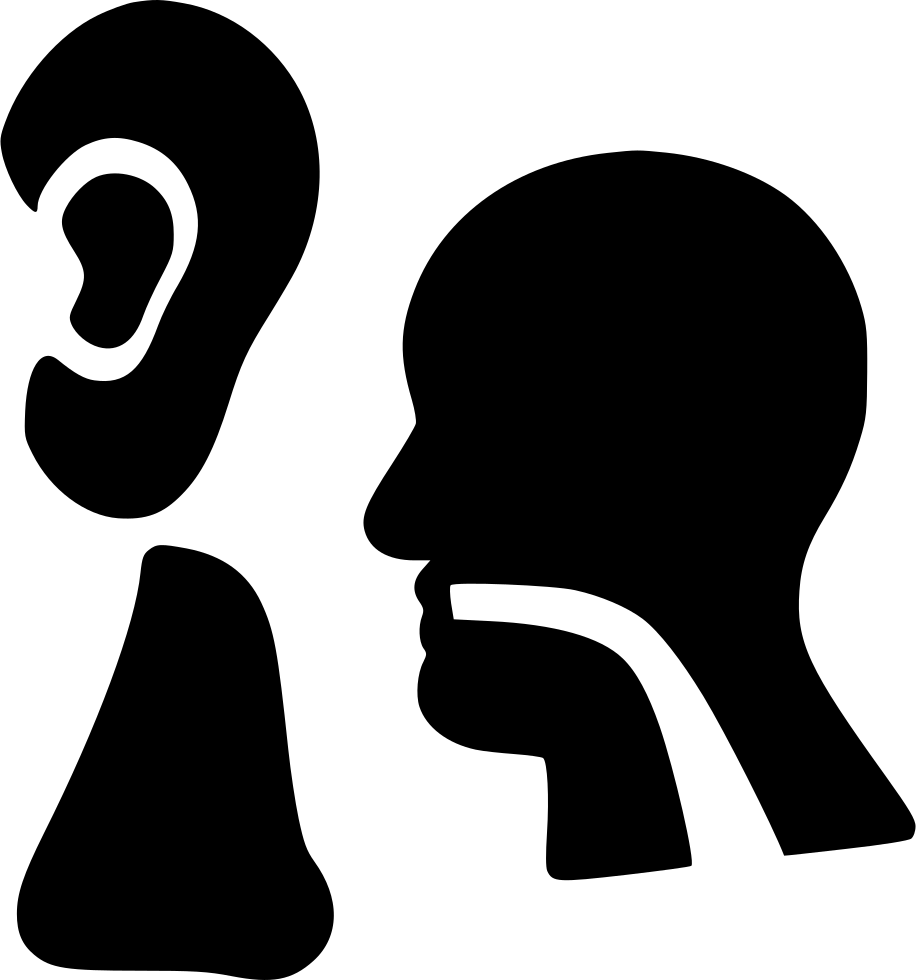 Png File - Ent Clipart Black And White (916x980)