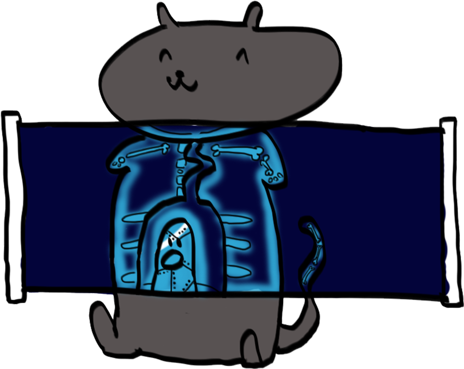 "how About A Robot Penguin Sitting On A Stool In A - Cartoon (1648x1356)