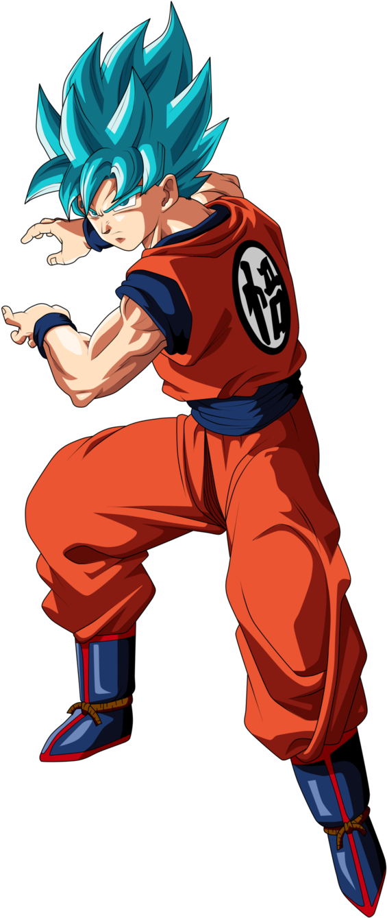 Goku Clipart Super Sayin - Goku Super Sayayin Blue Png (596x1341)