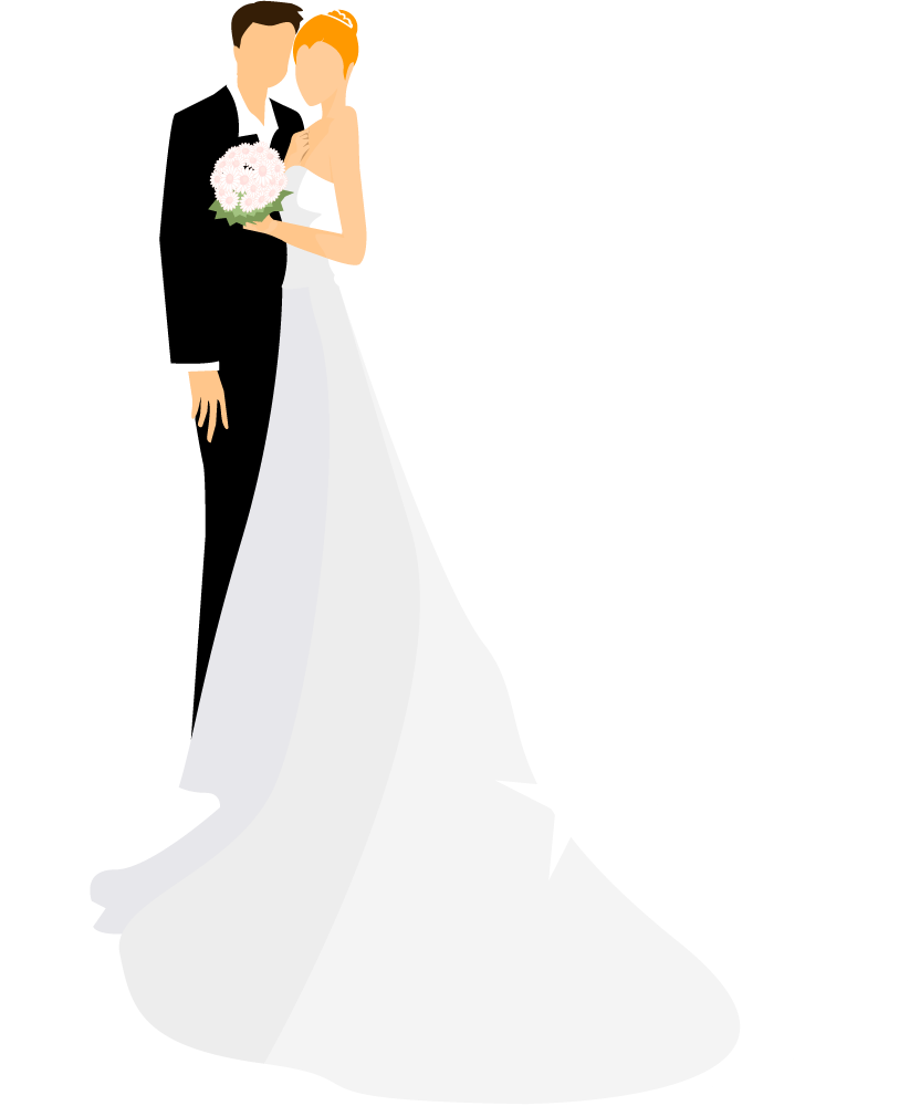 Wedding Couples, Grooms, Brides, Boyfriends, Bride, - Wedding Vector (832x1000)