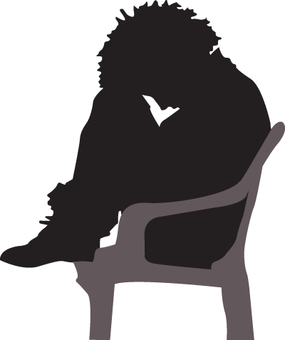 Transparent Depressed At Getdrawings Com Free For Personal - Silhouette (400x477)