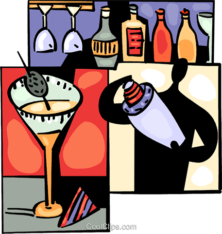 Bartenders Royalty Free Vector Clip Art Illustration - Bartender Art (457x480)