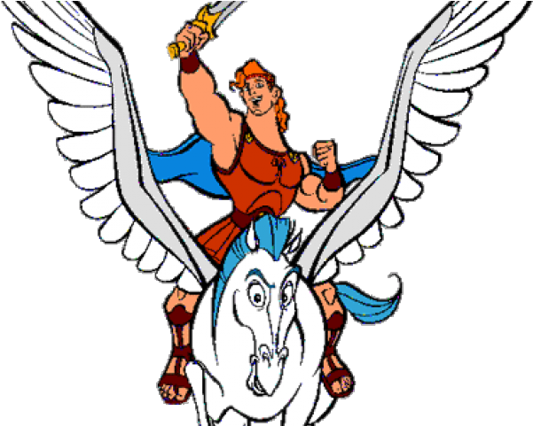 Hercules Clipart Mythology - Hercules And Pegasus (640x480)