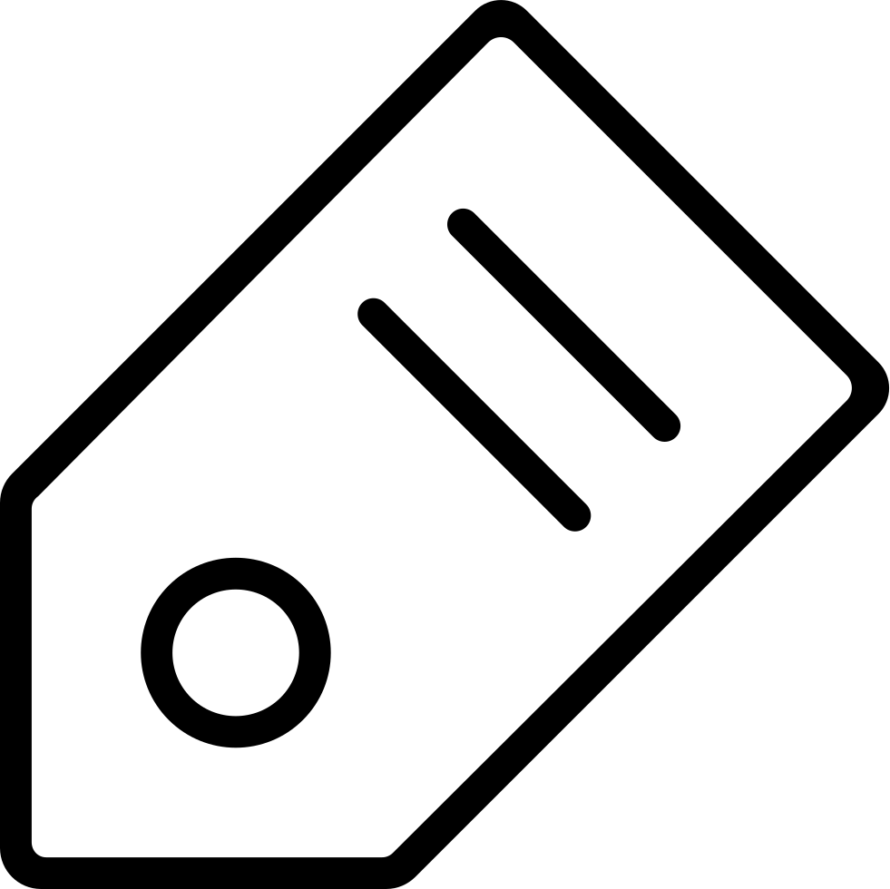 Price Tag Comments - Line Art (981x980)