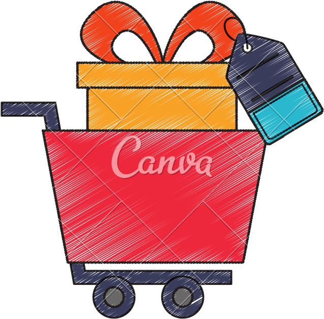 Shopping Cart Gift Box Price Tag - Shopping Cart Gift Box Price Tag (800x800)