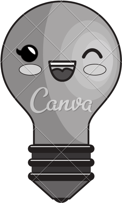 Light Bulb Cartoon Character Design - Club Sepak Bola Indonesia (800x800)