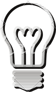 Metallic Icon Lightbulb - Drawing (800x800)