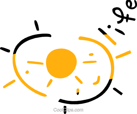 Amoeba With Life Message Royalty Free Vector Clip Art - Amoeba With Life Message Royalty Free Vector Clip Art (480x402)
