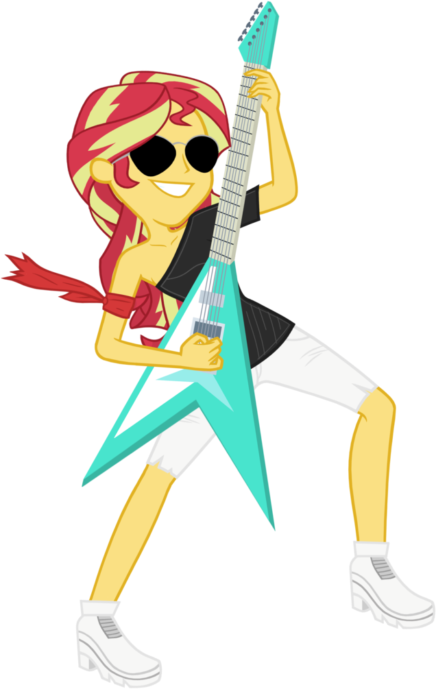 Darthlena, Clothes, Electric Guitar, Equestria Girls, - Cartoon (1024x1024)
