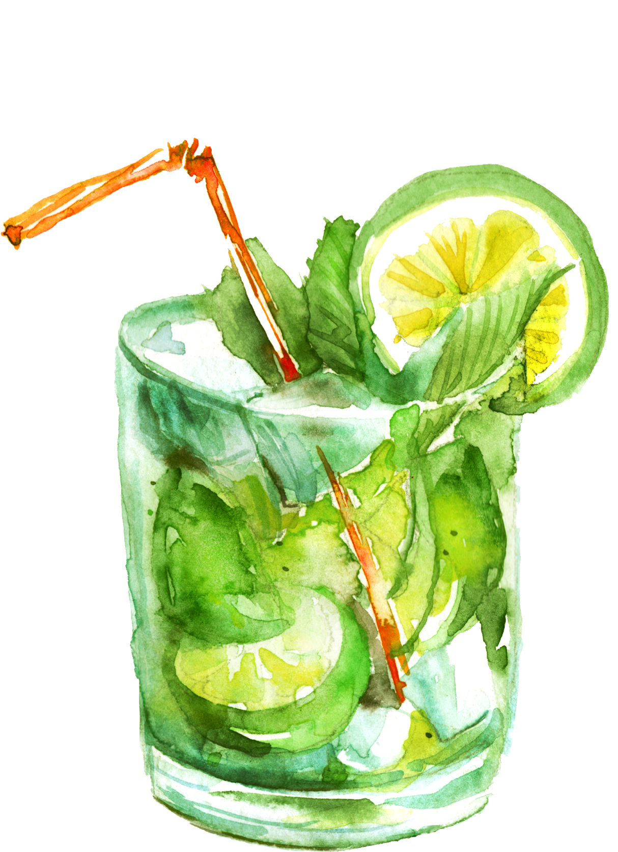 Lemon Clipart, Clip Art, Mint, Peppermint, Illustrations, - Caipirinha Drawing (1448x2048)