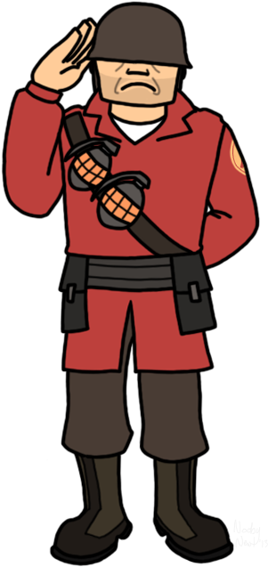Soldier Salute By Noobynewt - Cartoon (318x636)