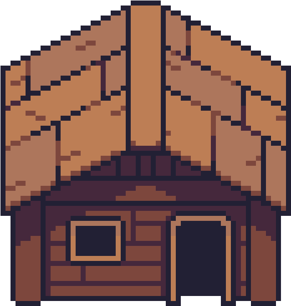 Cabin Clipart Pixel Art - Pixel Art Pixel Hut (640x640)