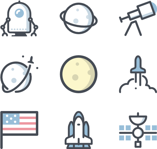 Space - Astronaut Flat Icon (600x564)