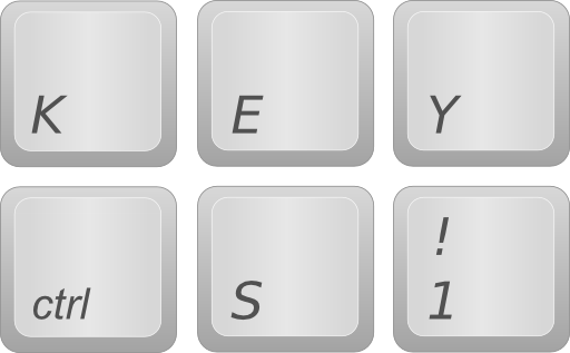 Keyboard Keys Clip Art (512x317)