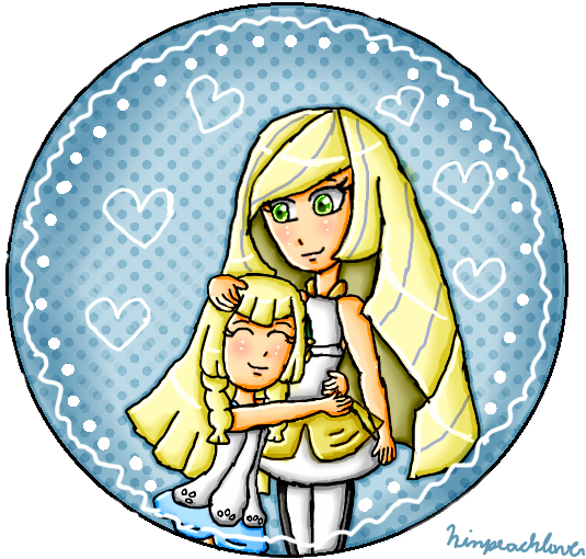 Mom And Daughter Hug By Ninpeachlover - Cartoon (700x600)