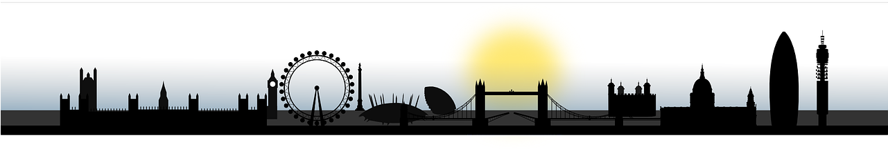 England Silhouette City Cityscape E - Silhouette Uk Skyline (1280x640)