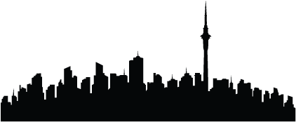 Auckland Skyline Silhouette Png (451x451)
