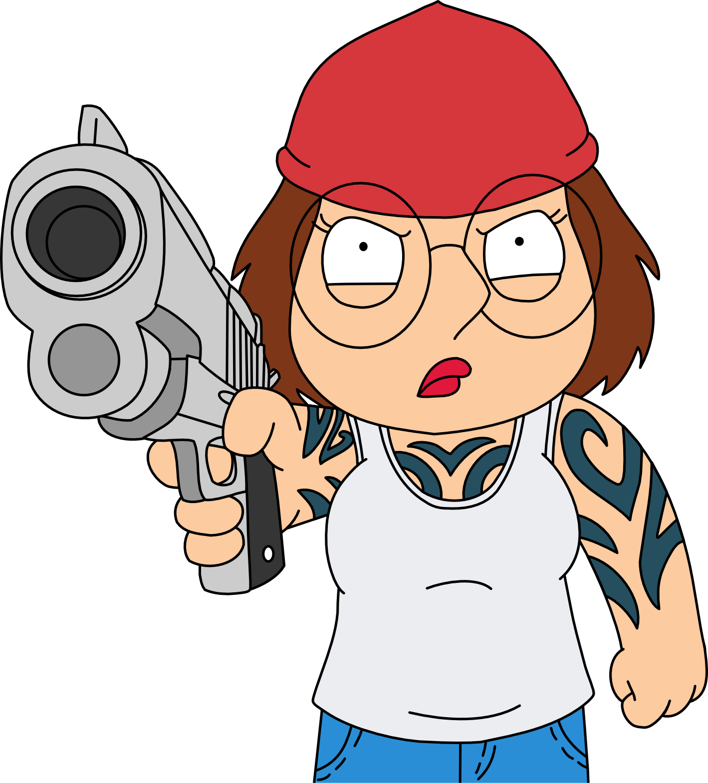 Guy Vector Bad - Meg Griffin Png (1419x1569)