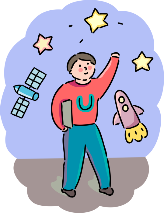 Clip Art Stock Astrophysics University Student - Clip Art Stock Astrophysics University Student (539x700)