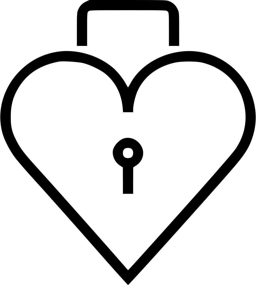 Lock Heart Day Keyhole Svg Png Icon Free Download - Heart (878x980)