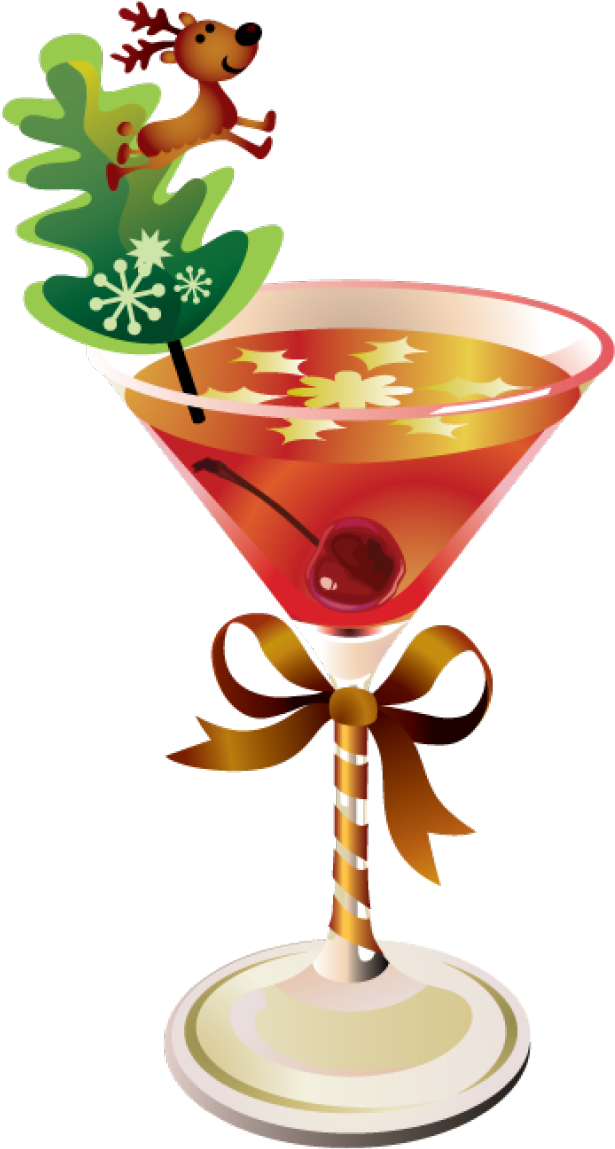 Clipart Of Drinks, Cocktail And 5 Candy - Martini Glass (615x1149)