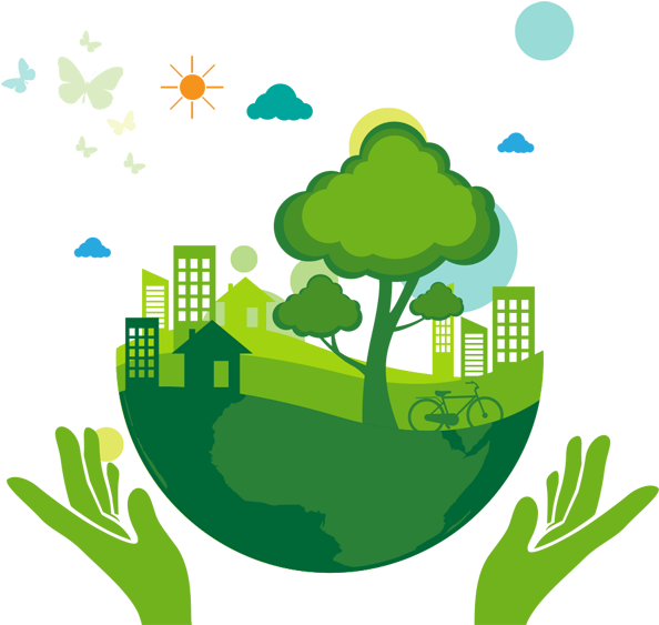 Reuse Reduce Recycle - White Green Waste Management (600x572)