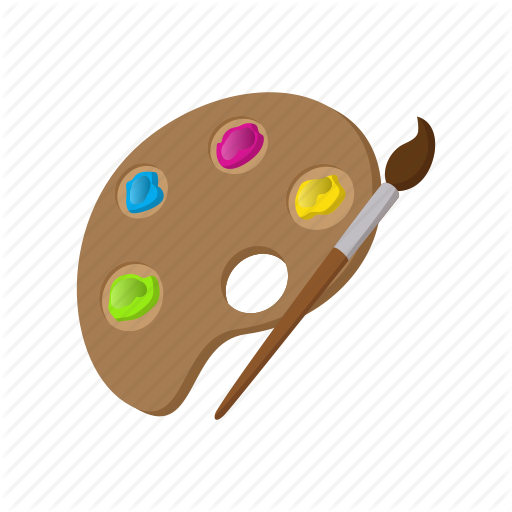 Banner Baguette Drawing Cartoon - Art Paint Brushes Cartoon (512x512)