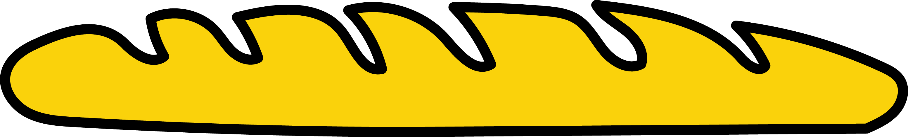 Baguette-icon - Baguette-icon (3107x472)