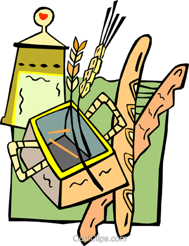 Brot, Baguette Vektor Clipart Bild - Brot, Baguette Vektor Clipart Bild (369x480)