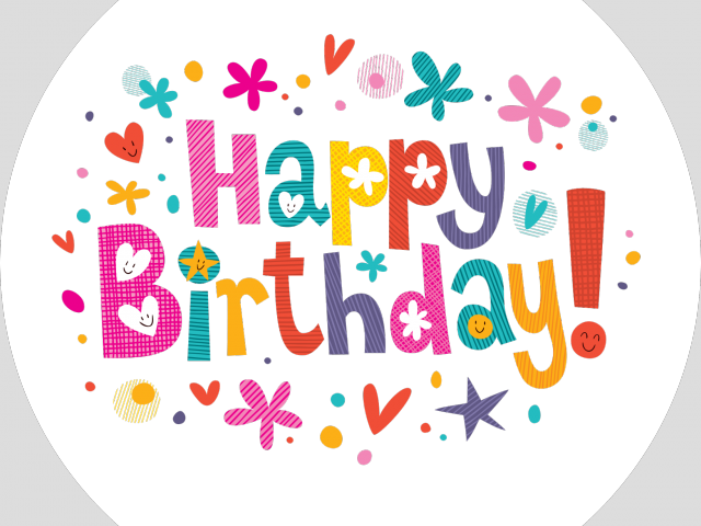 Unique Clipart Birthday Greeting - Circle (640x480)