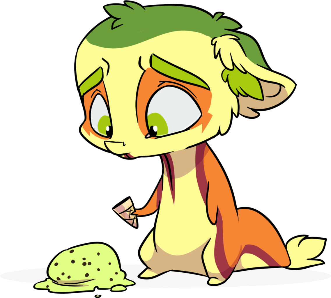 Artist Kez Chibi Dropped Ice Cream Ⓒ - Cartoon (1137x1024)