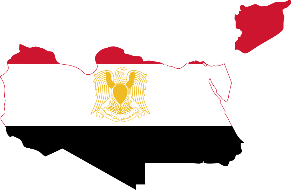 Flag Map Of The Federation Of Arab Republics - Flag Of The Arab Federation (929x606)