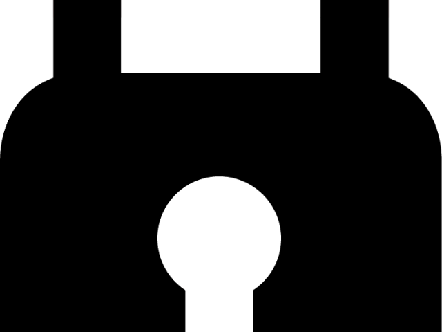 Lock Clipart - Silhouette - (640x480) Png Clipart Download