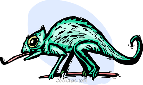 Chameleon Royalty Free Vector Clip Art Illustration - Chameleon Royalty Free Vector Clip Art Illustration (480x286)