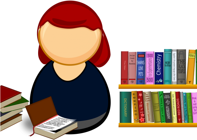 Library Clipart - Library Bookshelf Clip Art (640x480)