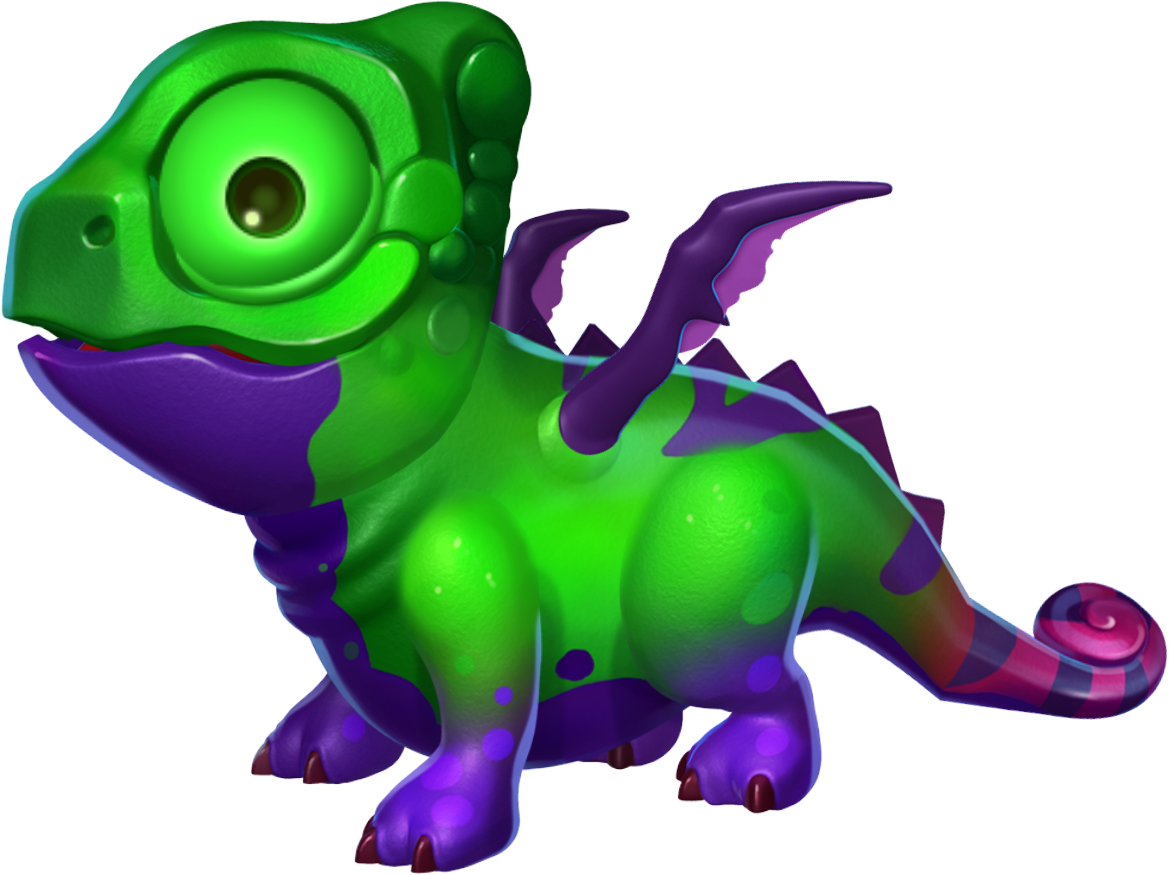 Chameleon Dragon Baby - Animal Figure (1169x875)