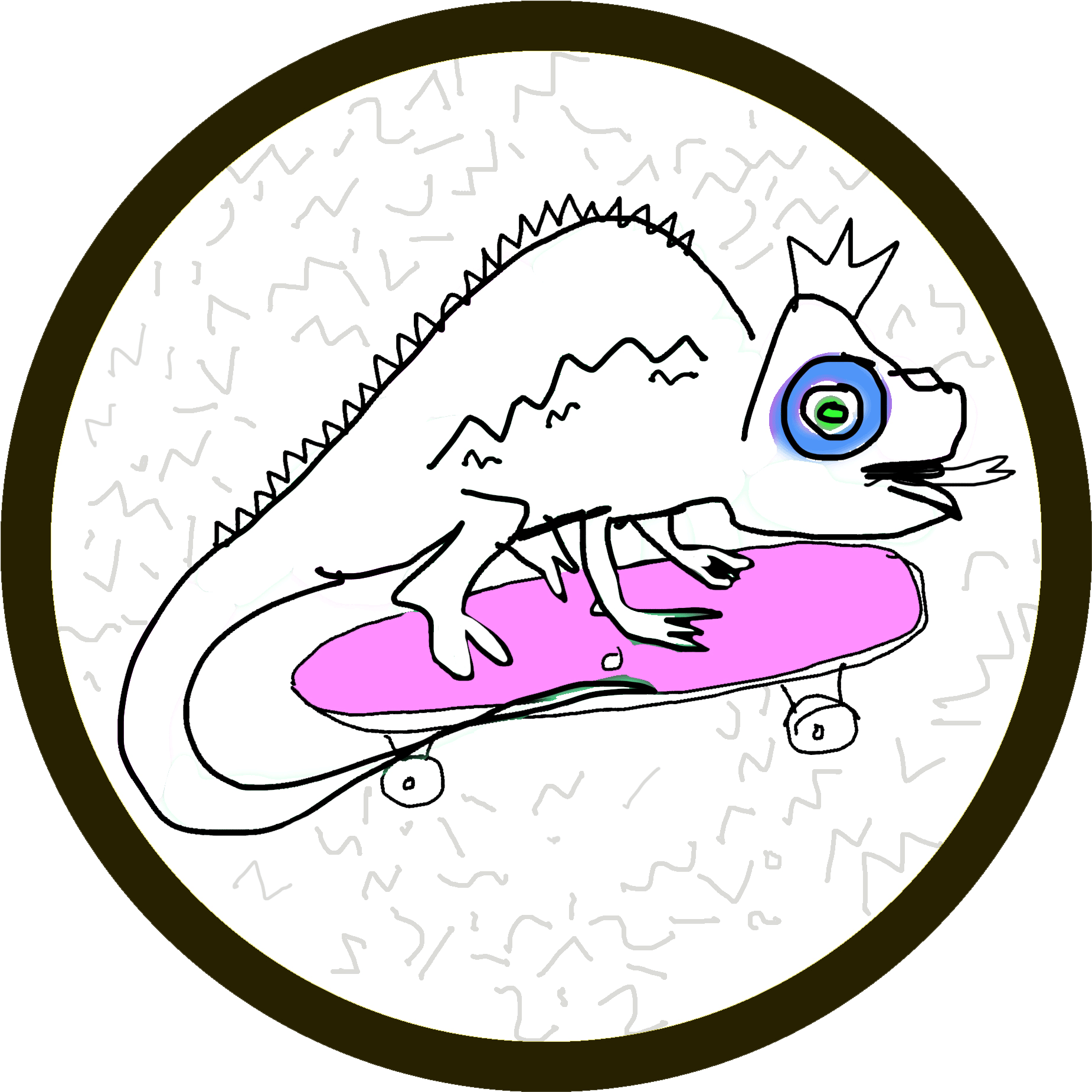 Concrete Chameleon - Skateboard Girl Tumblr Art (1898x1900)