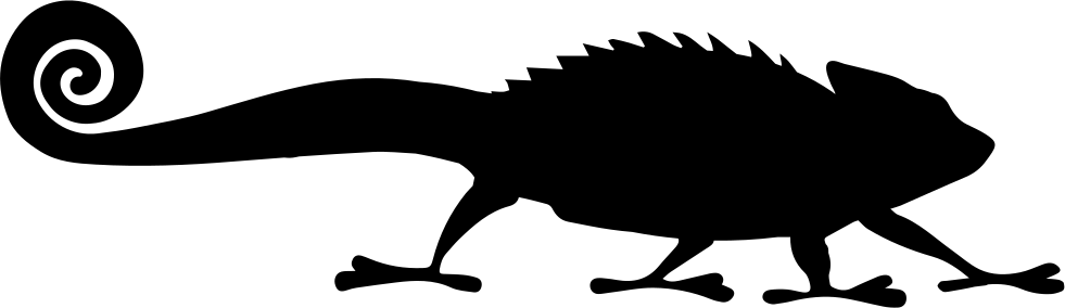 Chameleon Reptile Shape Comments - Chameleon Icon Png (981x284)